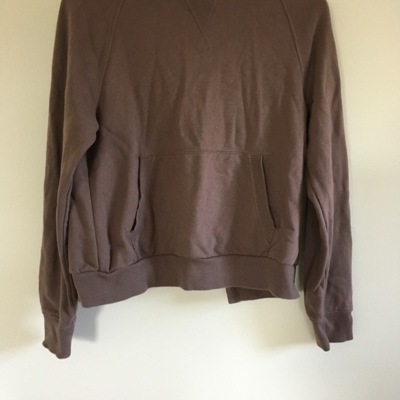 Athleta Moonrise Sweatshirt Hoodie Sz S Mineral Brown Split Open Back 530536 - Picture 5 of 12